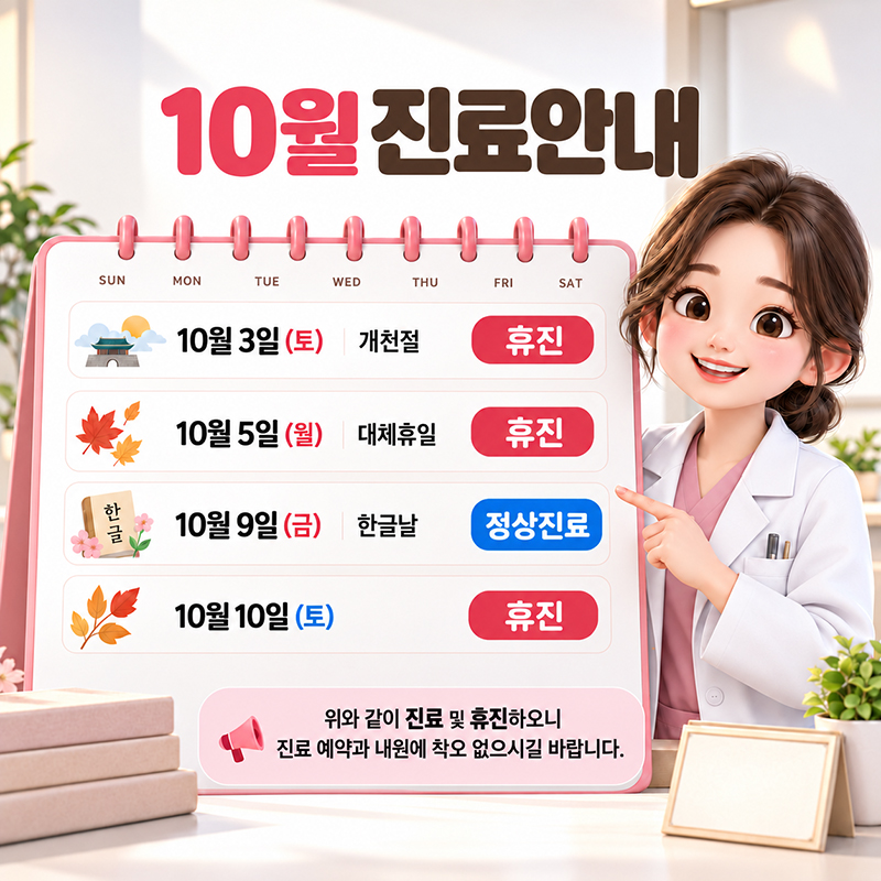 2026년 10월 진료안내